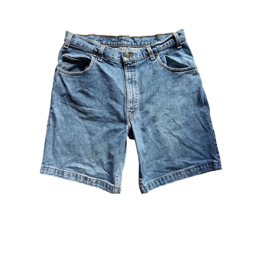 Levi's 545 Denim Shorts Mens 36 Blue Loose Fit Orange Tab Vintage 90s USA Made